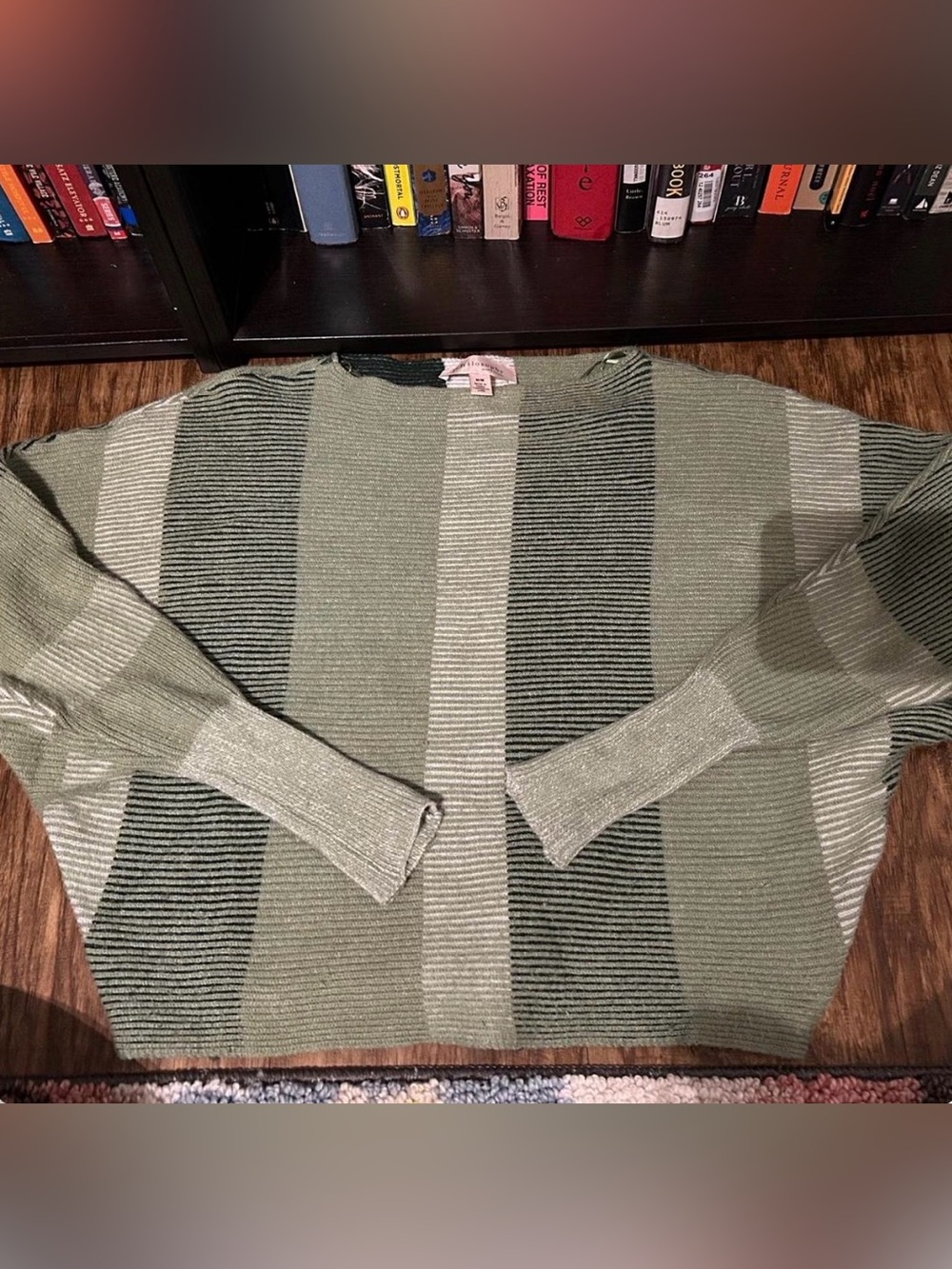 Striped Green Knit Sweater